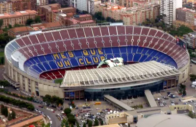 Aerial view of Camp Nou