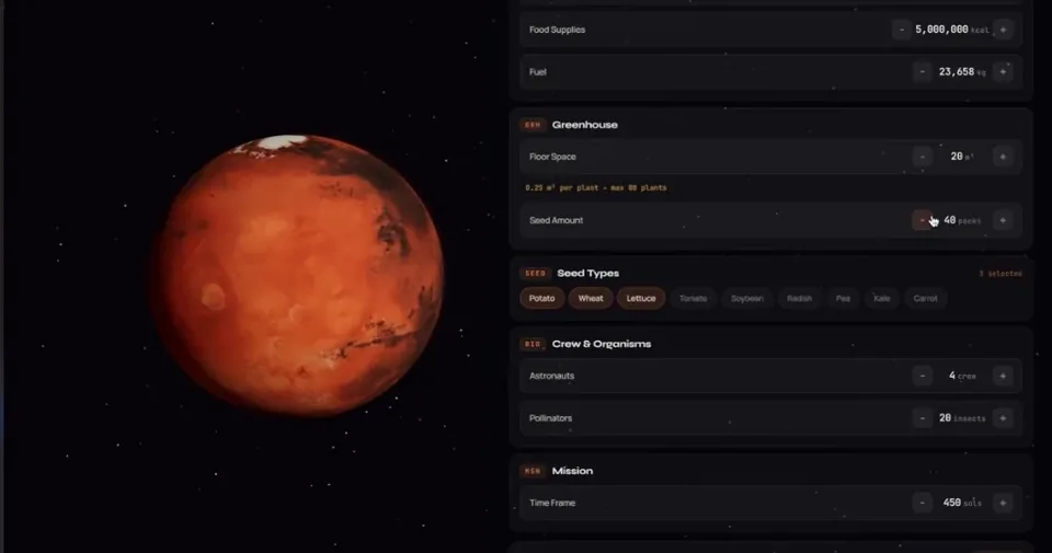 Sol-450 Mars simulation